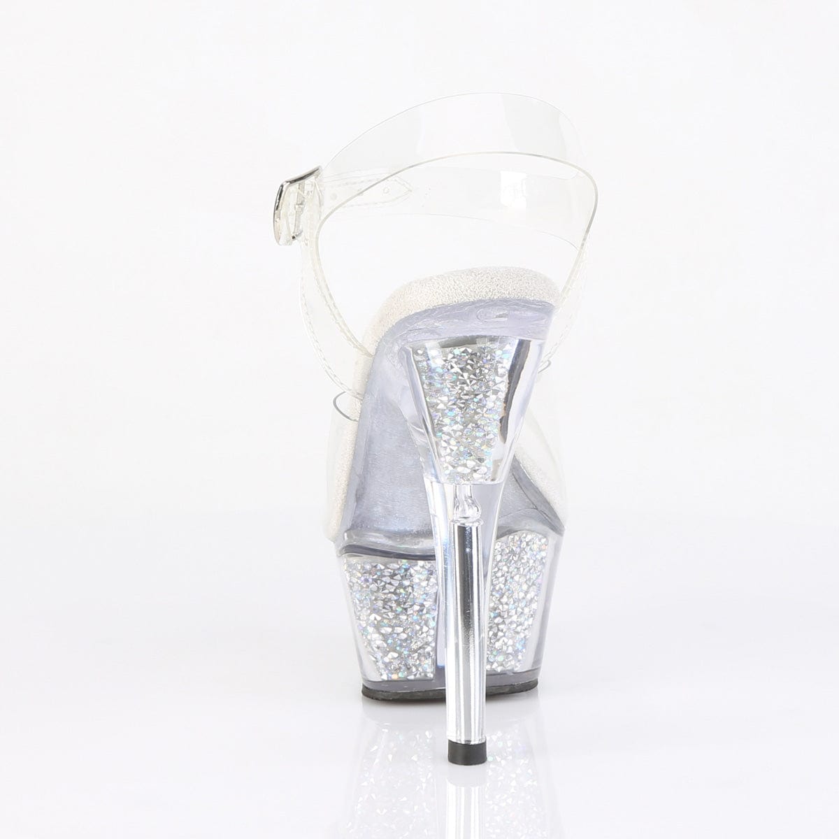 KISS-208RSI Clear/Clear-Silver AB RS Platform Heels Pleaser US Size (Women's): 5