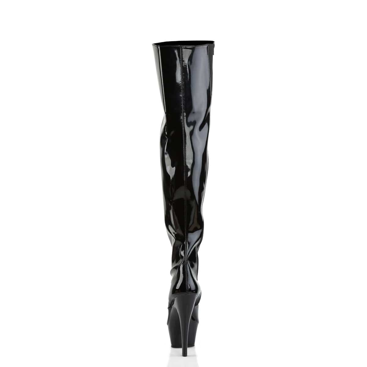 KISS-3010 Black Patent/Black Thigh Boot Pleaser US Size (Women's): 5