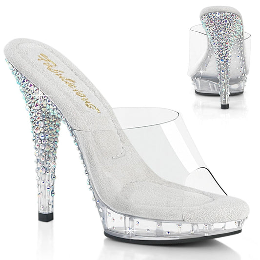 LIP-101CAS Shoes Clear/Silver AB Rhinestone