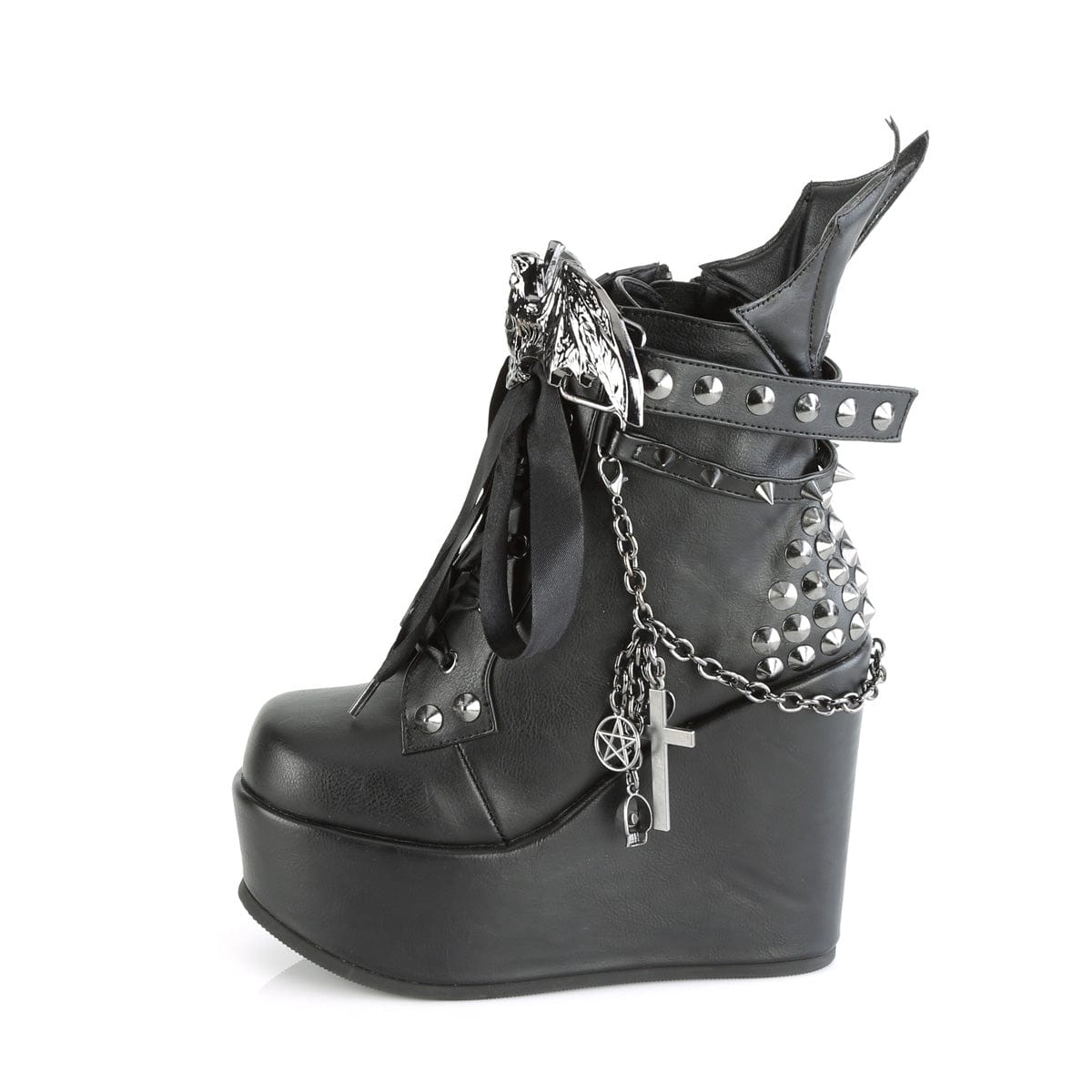 POISON-107 Black Vegan Leather