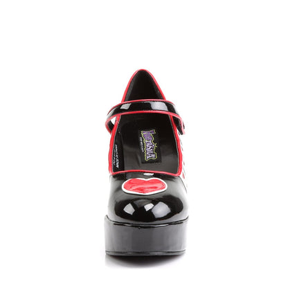 QUEEN-55 Black-White-Red Patent