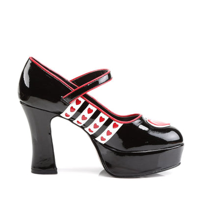 QUEEN-55 Black-White-Red Patent