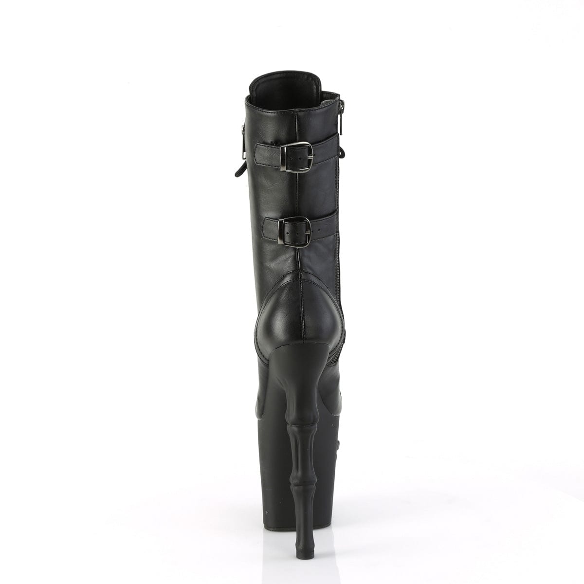 RAPTURE-1047 Black Faux Leather/Black Matte