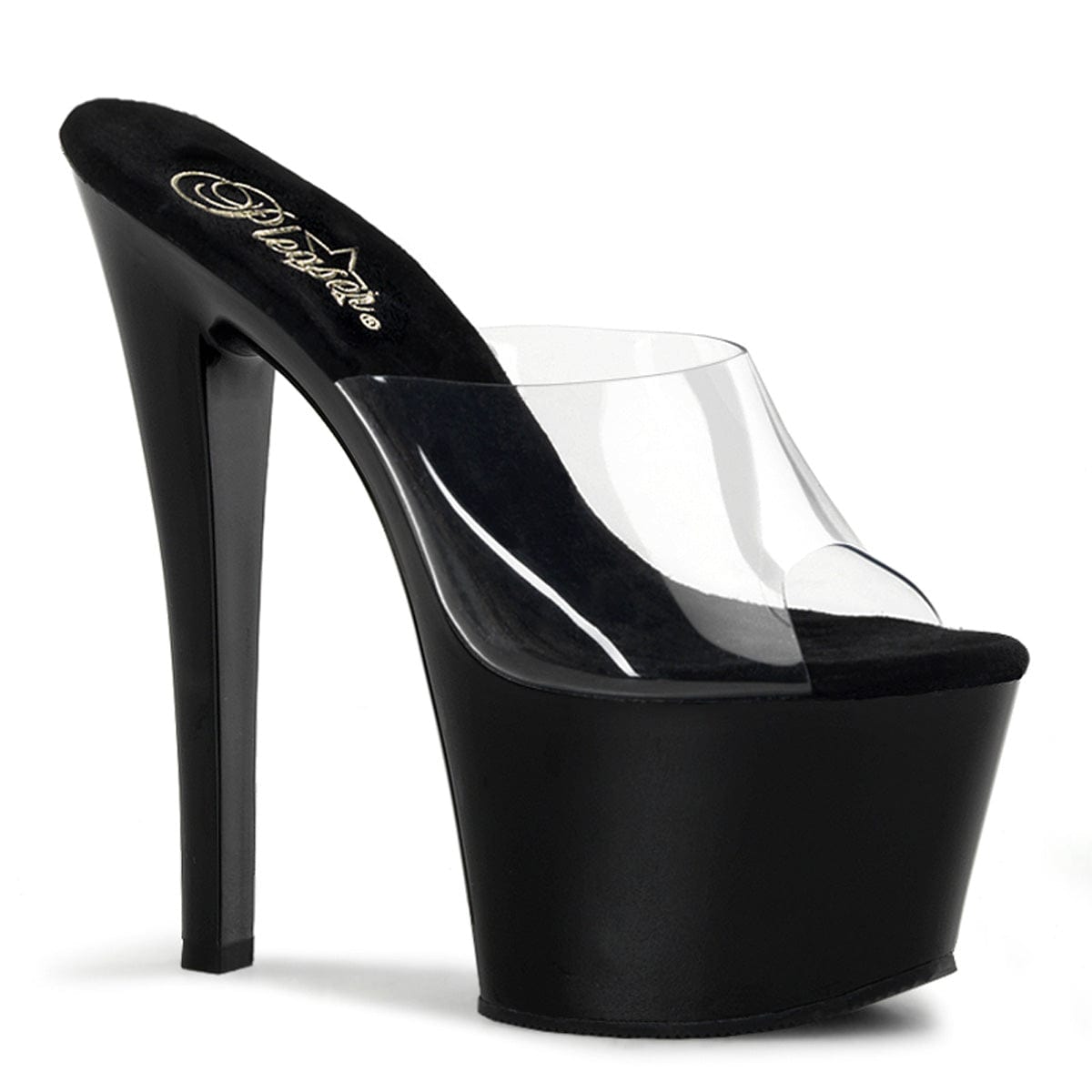 SKY-301 Clear/Black Platform Sandal Pleaser US Size (Women's): 5