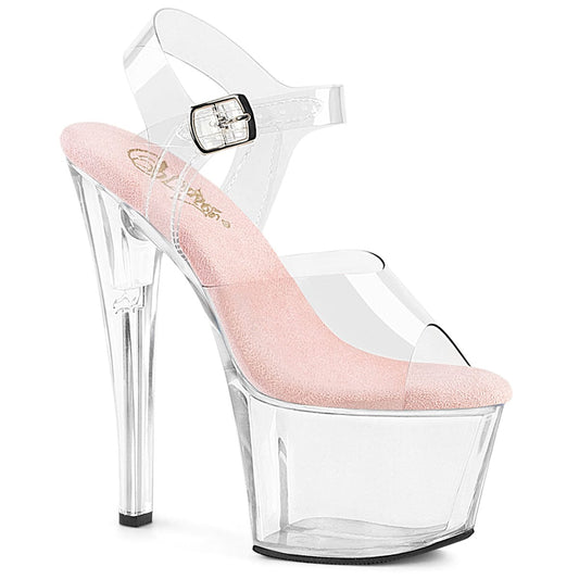 SKY-308 Platform Shoes Clear-Baby Pink/Clear