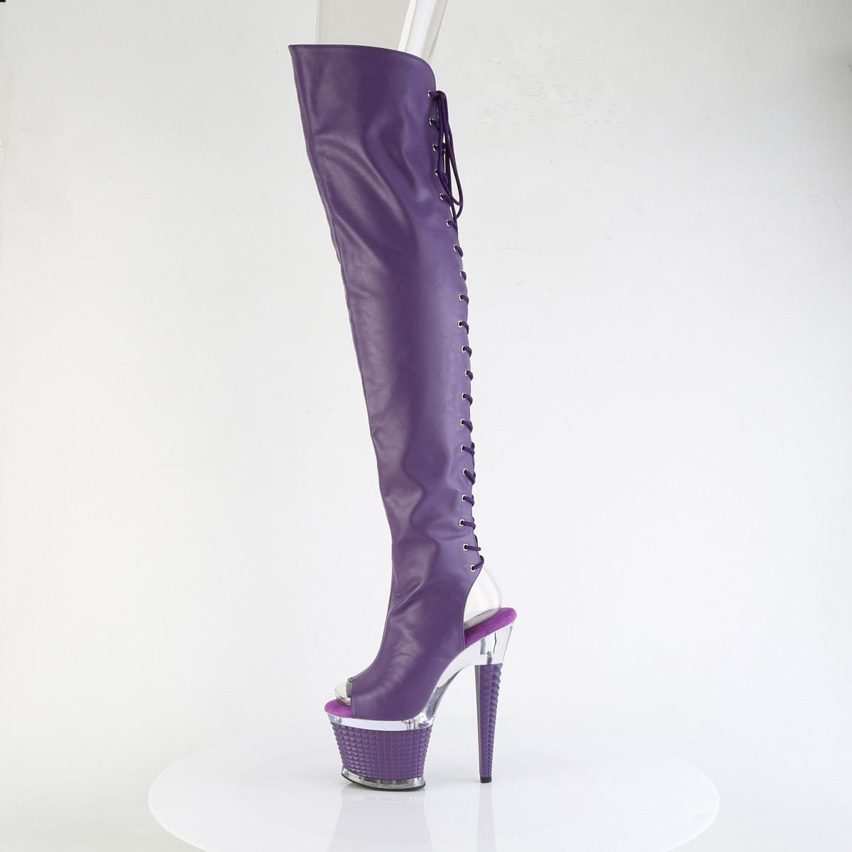 SPECTATOR-3030 Purple Faux Leather/Clear-Purple Matt