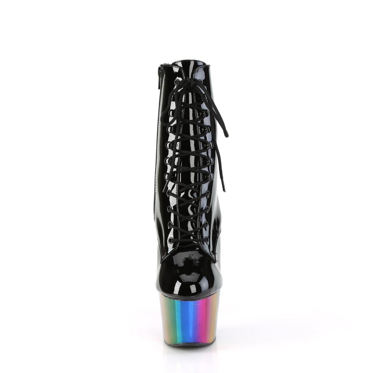 ADORE-1020RC Black Patent/Rainbow Chrome Ankle Boot Pleaser US Size (Women's): 5