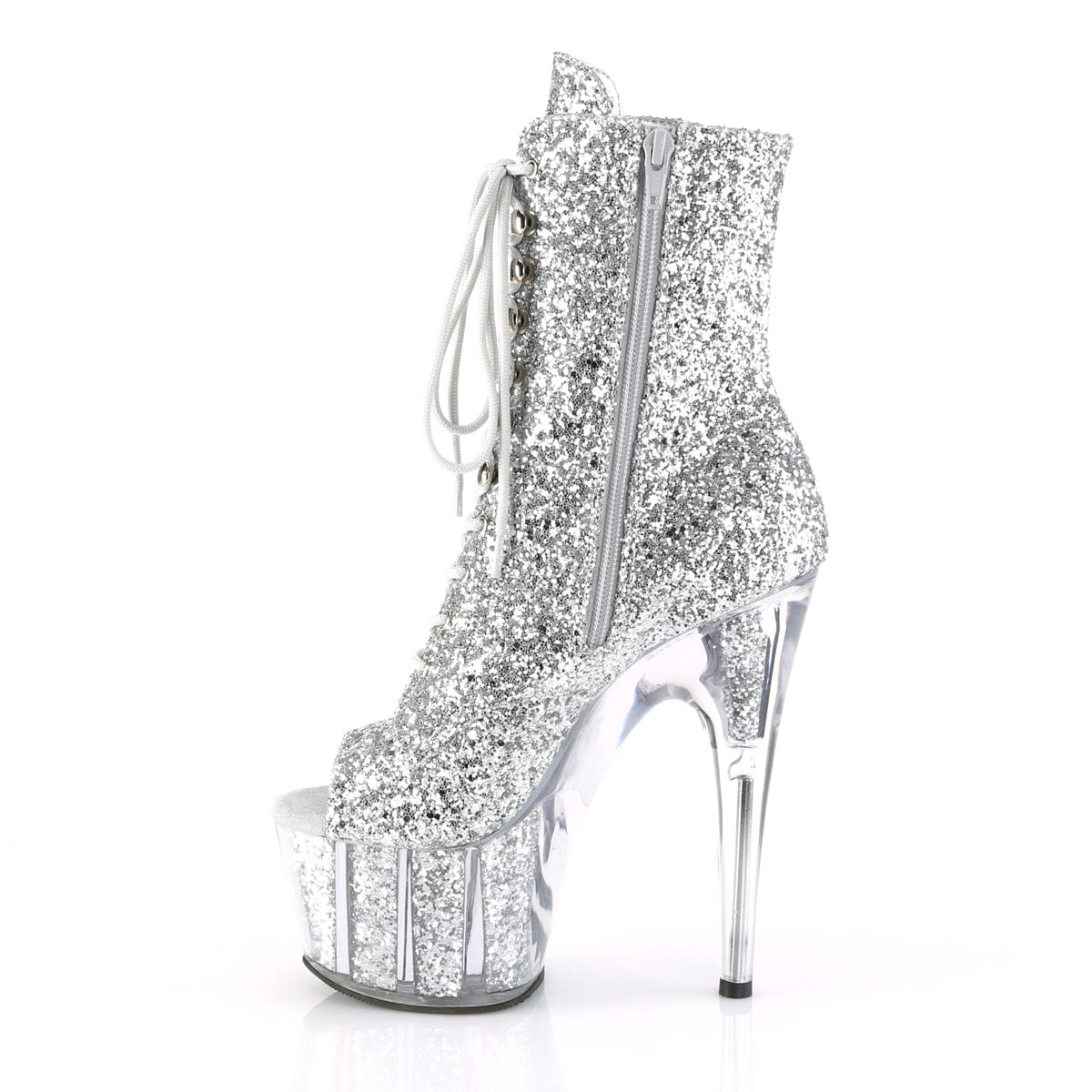 ADORE-1021G Silver Glitter/Silver Gliteer Ankle Boot Pleaser US Size (Women's): 5