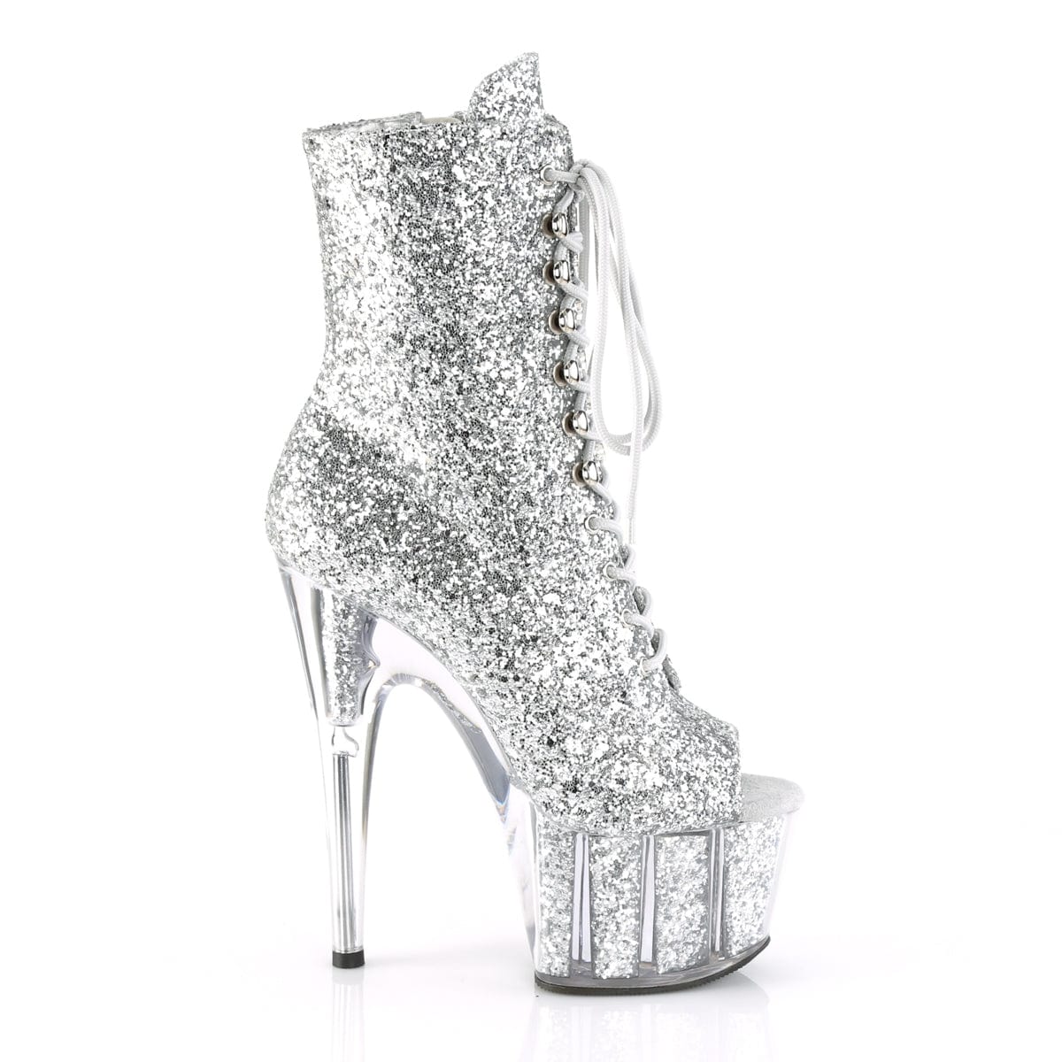 ADORE-1021G Silver Glitter/Silver Gliteer Ankle Boot Pleaser US Size (Women's): 5