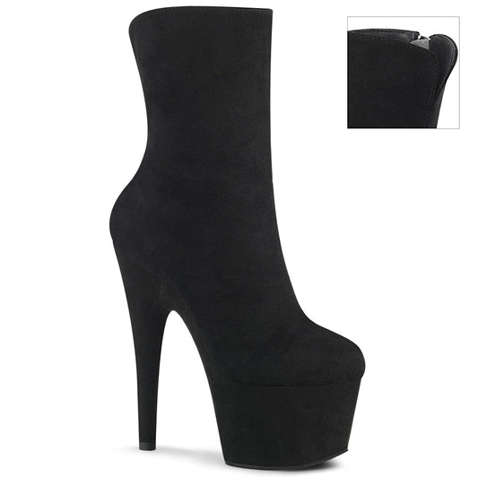 ADORE-1042 Black Faux Suede/Black Faux Suede Ankle Boot Pleaser US Size (Women's): 5