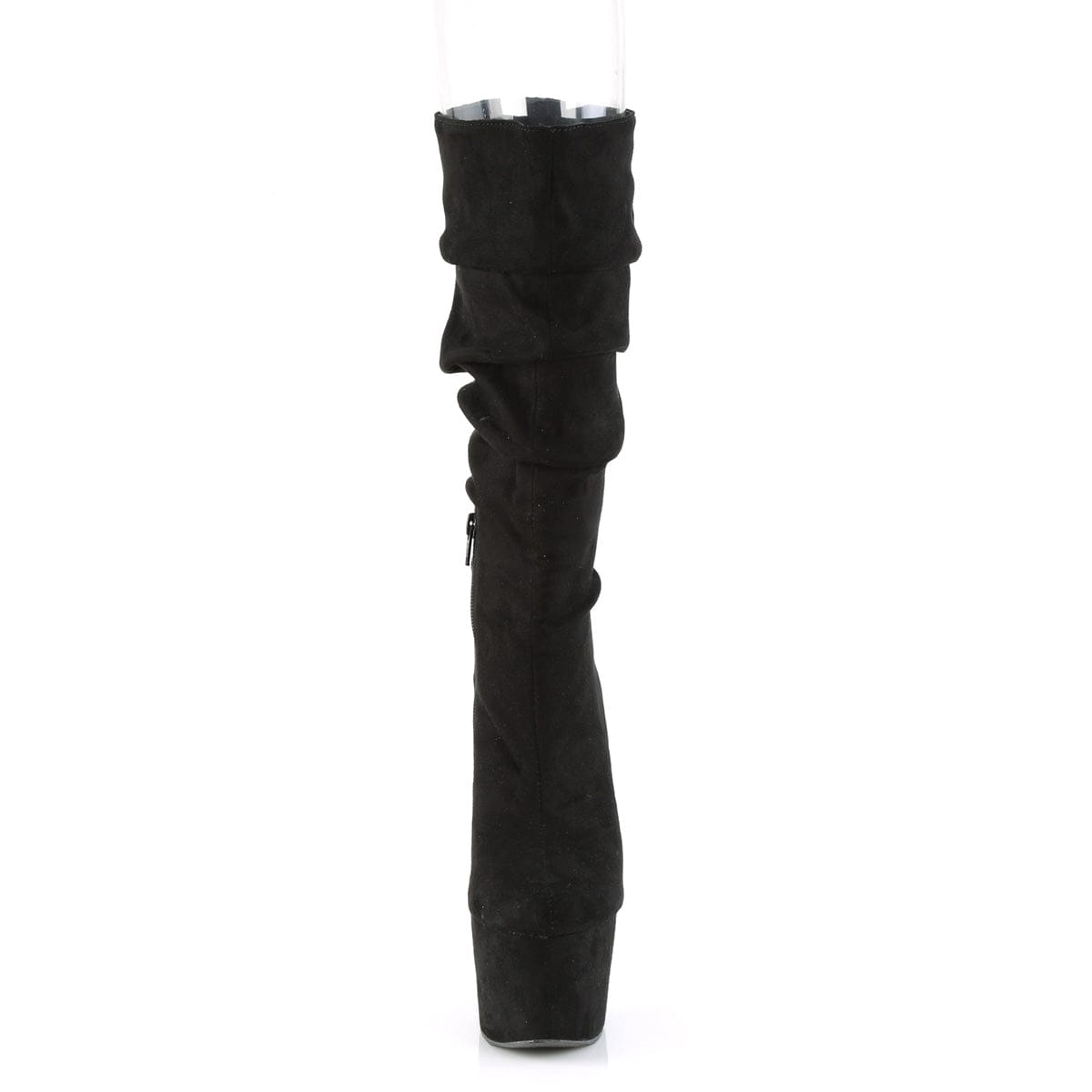 ADORE-1061 Black Faux Suede/Black Faux Suede Mid-Calf Boot Pleaser US Size (Women's): 5