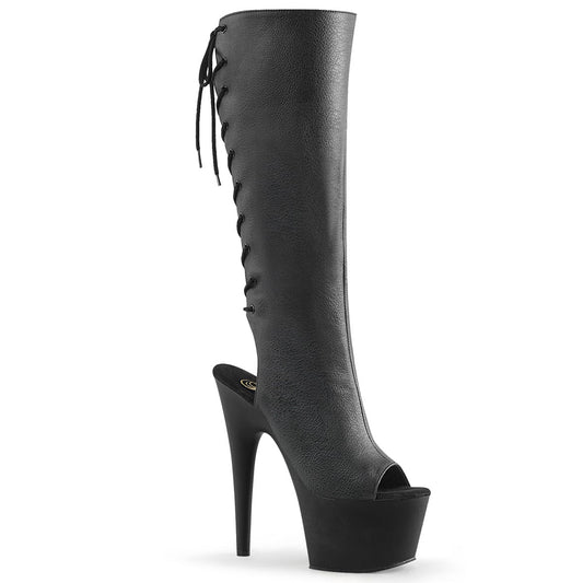 ADORE-2018 Black Faux Leather/Black Matte Knee Boot Pleaser US Size (Women's): 5