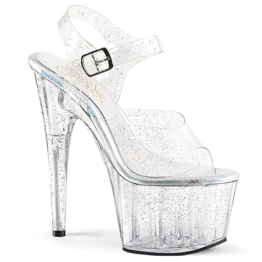 ADORE-708MMG Clear/Clear Platform Sandal Pleaser US Size (Women's): 5