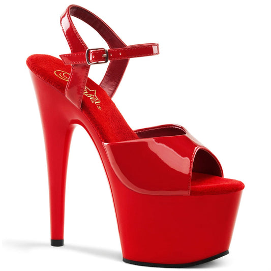 ADORE-709 Red/Red Platform Sandal Pleaser US Size (Women's): 5