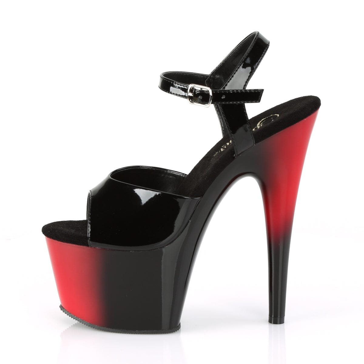 ADORE-709BR Black Patent/Red-Black Platform Sandal Pleaser US Size (Women's): 5