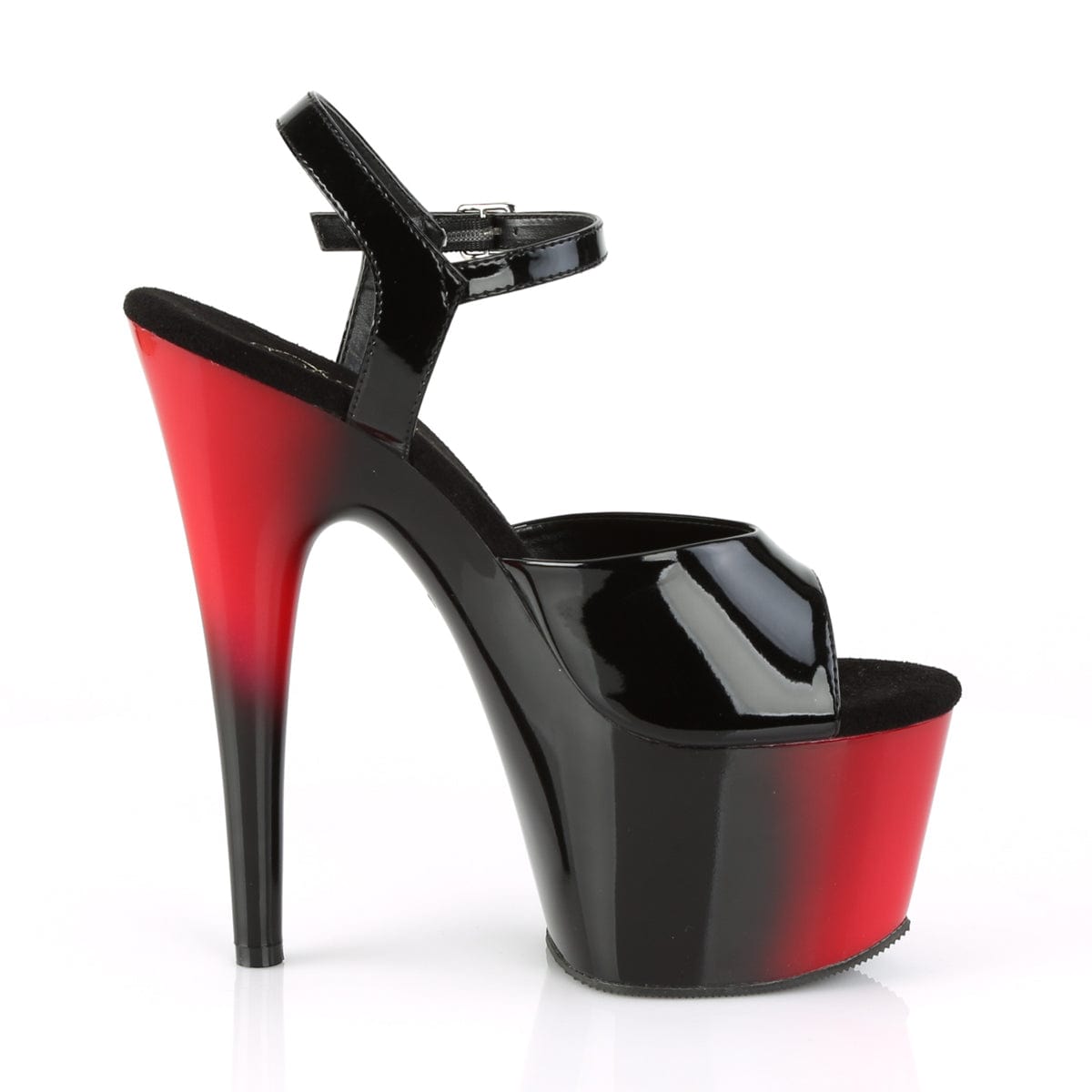 ADORE-709BR Black Patent/Red-Black Platform Sandal Pleaser US Size (Women's): 5