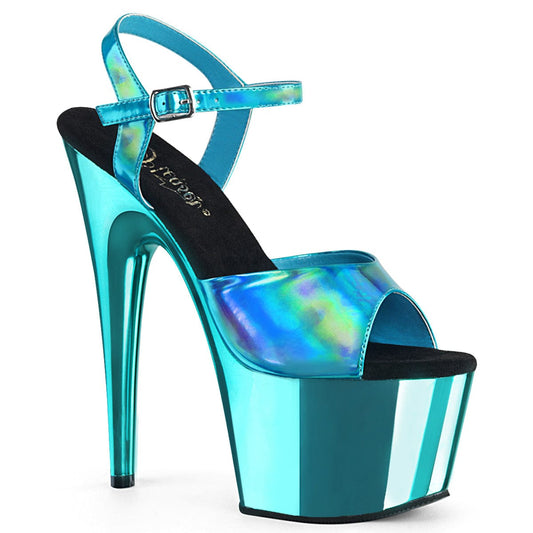 ADORE-709HGCH Turquoise Hologram Sandals Platform Sandal Pleaser US Size (Women's): 5