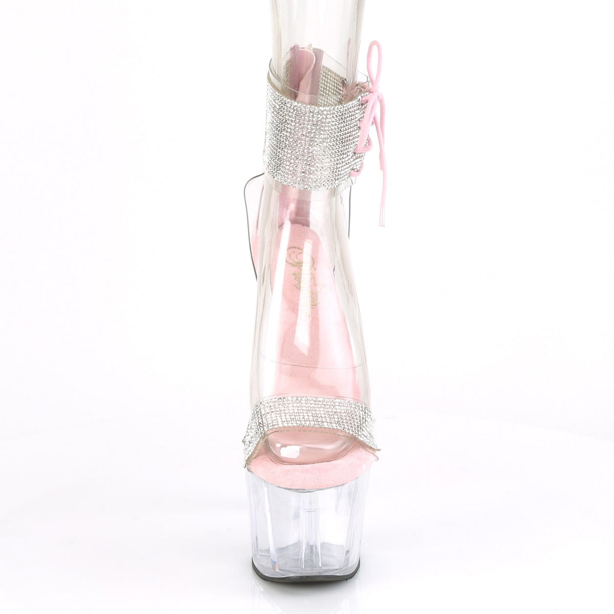 ADORE-727RS Clear-Baby Pink/Clear Platform Sandal Pleaser US Size (Women's): 5