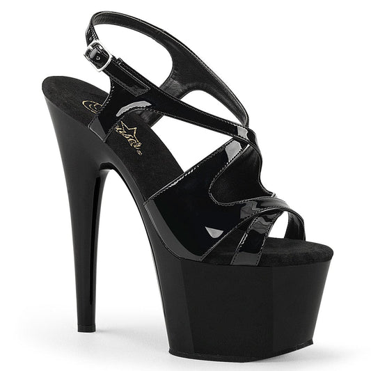 ADORE-730 Black Patent/Black Platform Sandal Pleaser US Size (Women's): 5