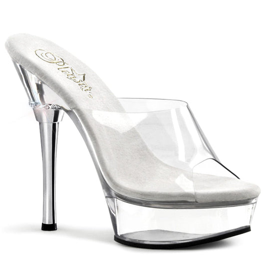 ALLURE-601 Clear/Clear Platform Sandal Pleaser US Size (Women's): 5