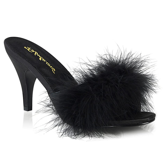 AMOUR-03 Black Pu-Fur CURRENT Fabulicious US Size (Women's): 5