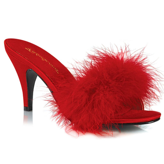 AMOUR-03 Red Pu-Fur CURRENT Fabulicious US Size (Women's): 5