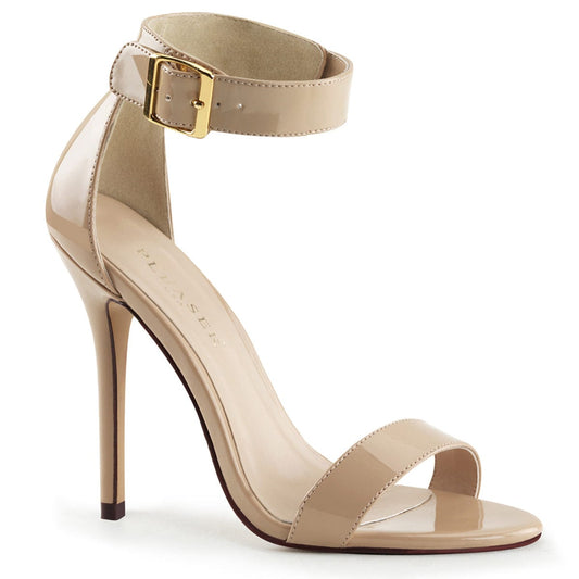 AMUSE-10 Cream Patent Sandal Pleaser US Size (Women's): 5