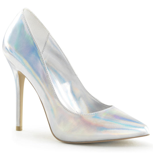 AMUSE-20 Silver Hologram Pu Pump Pleaser US Size (Women's): 5