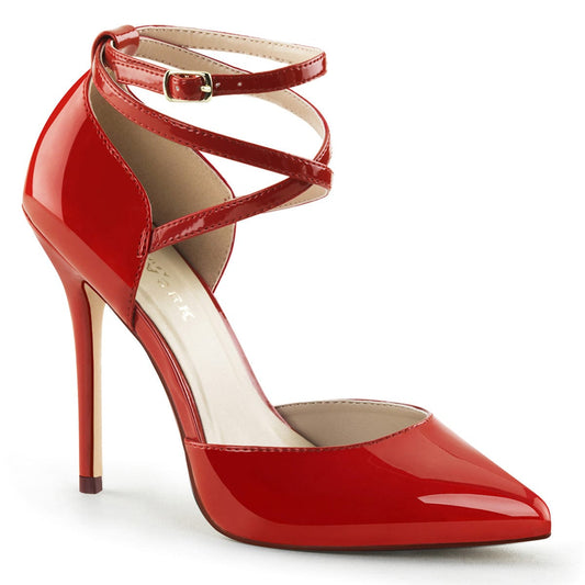 AMUSE-25 Red Patent Pump Pleaser US Size (Women's): 5