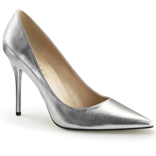 CLASSIQUE-20 Silver Met Pu Pump Pleaser US Size (Women's): 5