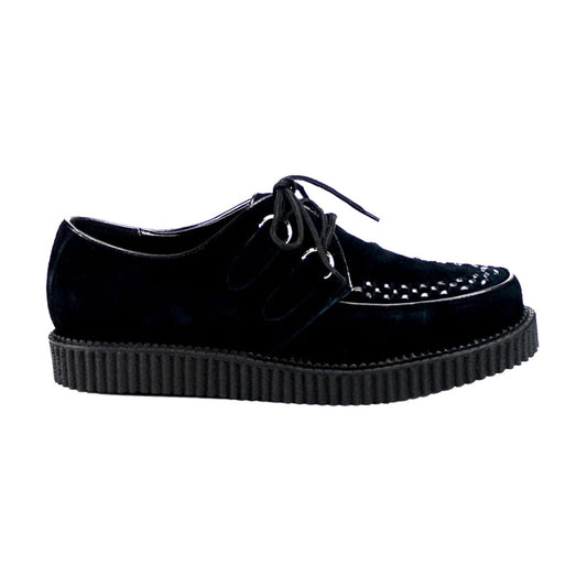 CREEPER-602S Black Suede Creeper Demonia US Size (Unisex/Men's): 4