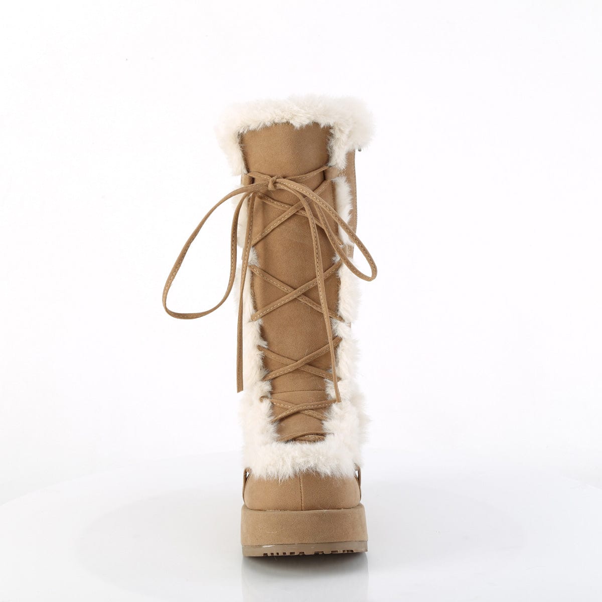 CUBBY-311 Camel Vegan Suede Demonia US Size (Women's): 6