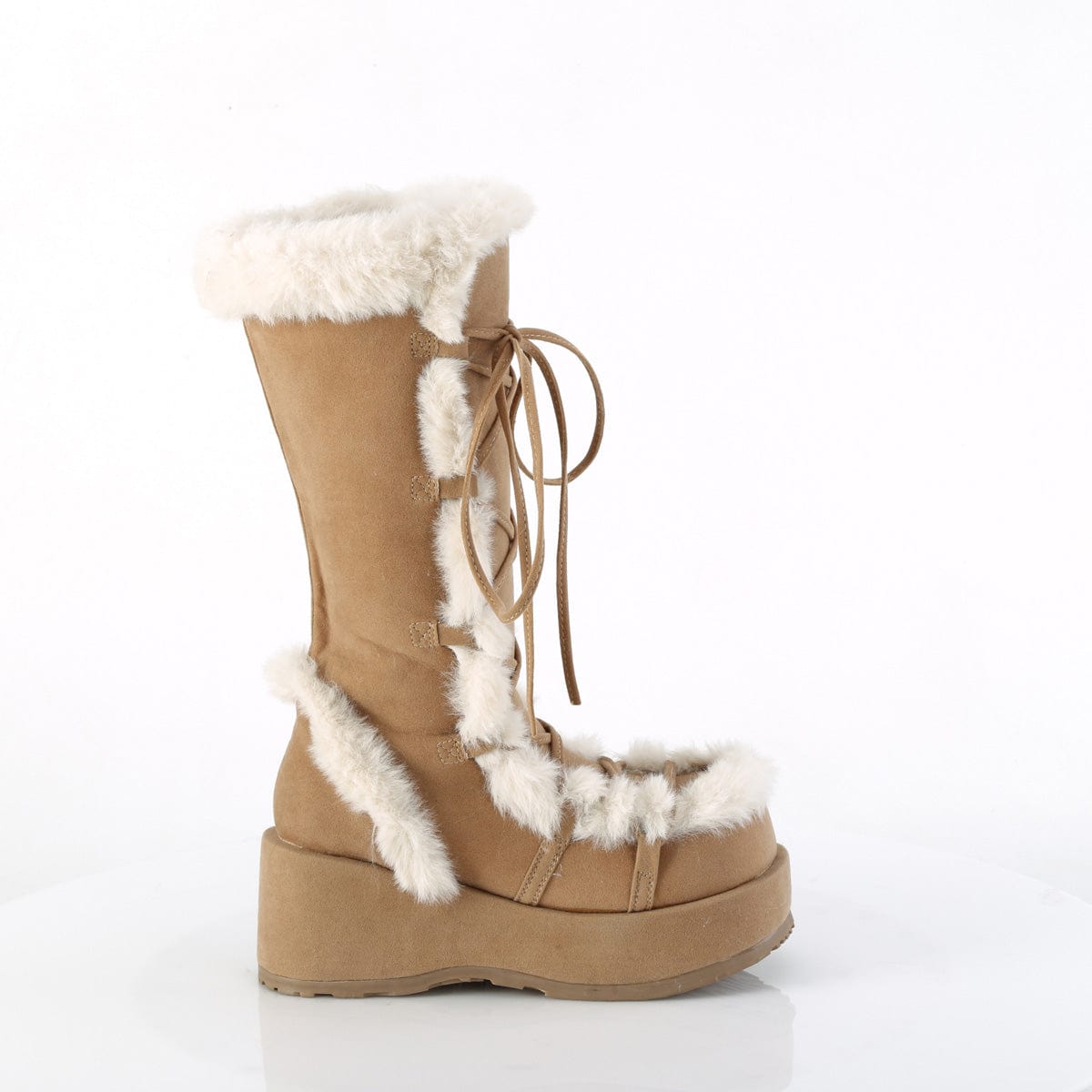 CUBBY-311 Camel Vegan Suede Demonia US Size (Women's): 6