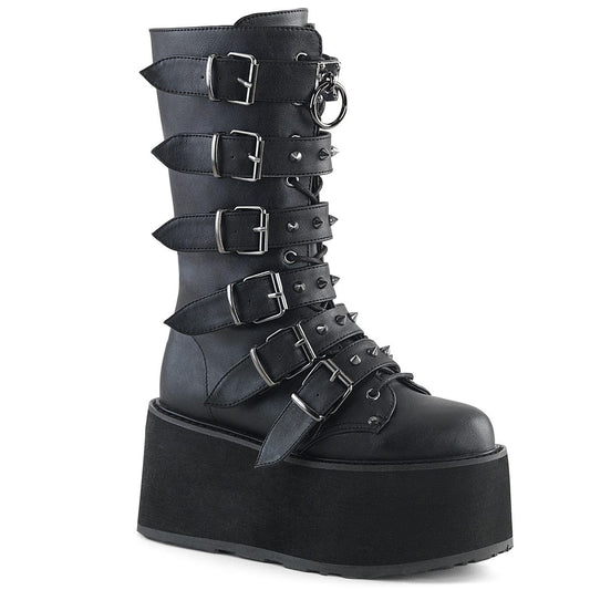 DAMNED-225 Black Vegan Leather Demonia US Size (Women's): 6