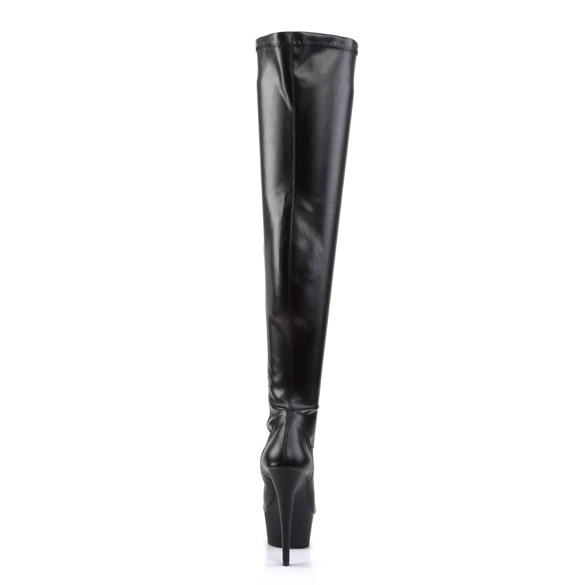 DELIGHT-3000 Black Stretch Faux Leather/Black Matte Boot Pleaser US Size (Women's): 5