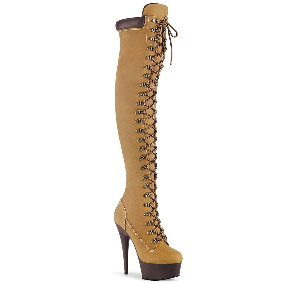 Tan faux leather boots sale