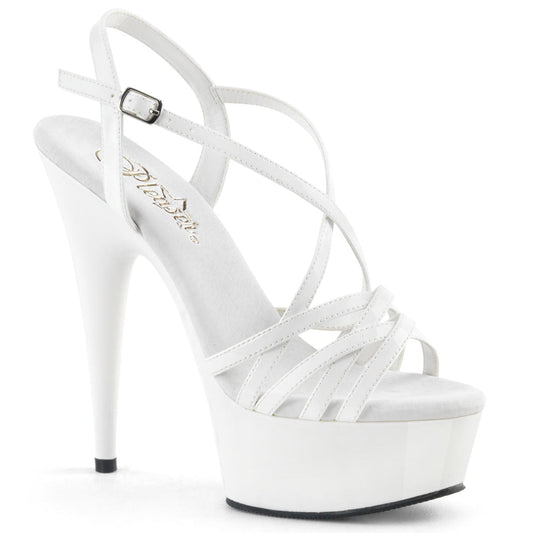 DELIGHT-613 White Patent/White Platform Sandal Pleaser US Size (Women's): 5