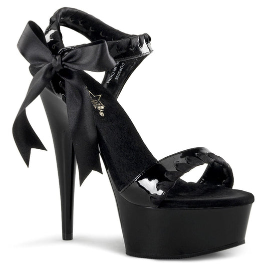 DELIGHT-615 Black/Black Platform Sandal Pleaser US Size (Women's): 5