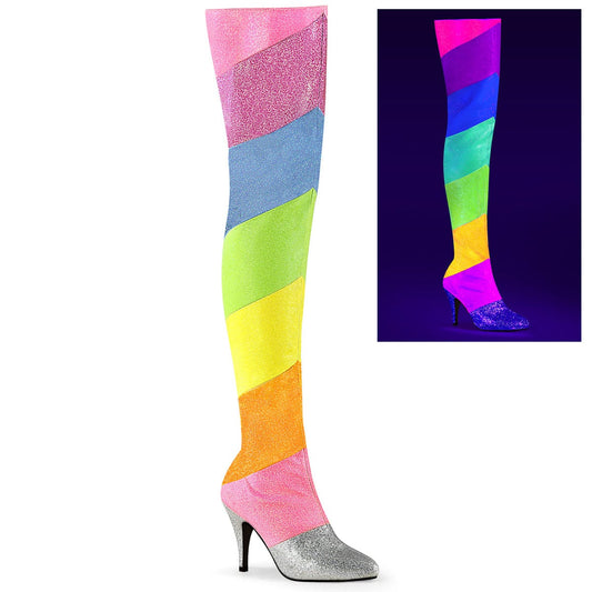 DREAM-3012RBG Multi-Rainbow Multi Glitter PREORDER Pleaser Pink Label US Size (Women's): 9