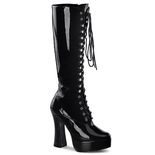 ELECTRA-2020 Black Patent Knee Boot Pleaser US Size (Women's): 6