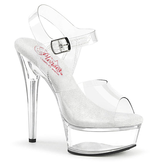 EXCITE-608 Clear/Clear Platform Sandal Pleaser US Size (Women's): 5