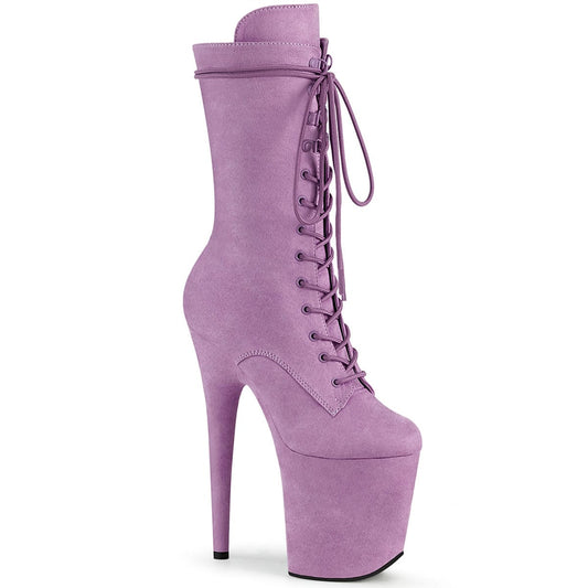 FLAMINGO-1050FS Lilac Faux Suede/Lilac Faux Suede Mid-Calf Boot Pleaser US Size (Women's): 5