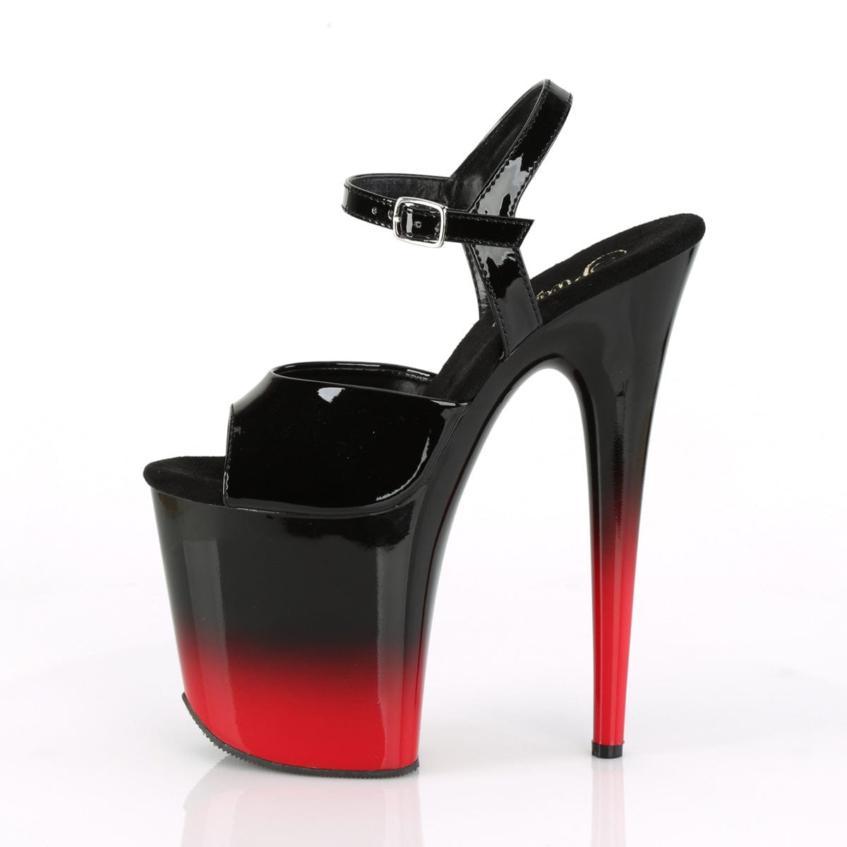 FLAMINGO-809BR-H Black Patent/Black-Red Platform Sandal Pleaser US Size (Women's): 5