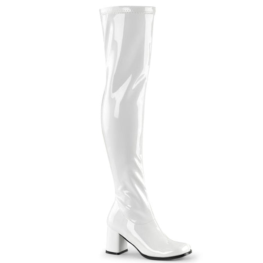 GOGO-3000 White Stretch Patent CURRENT Funtasma US Size (Women's): 5