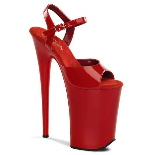 INFINITY-909 Red/Red Platform Sandal Pleaser US Size (Women's): 5