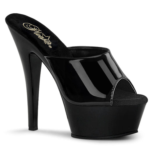 KISS-201 Black Patent/Black Platform Sandal Pleaser US Size (Women's): 5