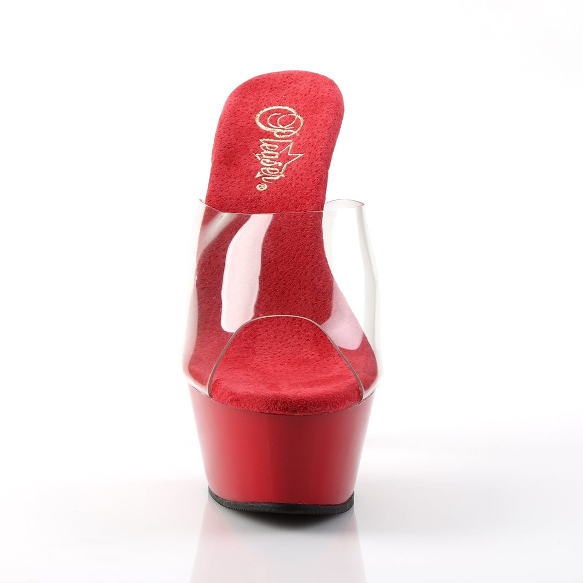 KISS-201 Clear/Red Platform Sandal Pleaser US Size (Women's): 5