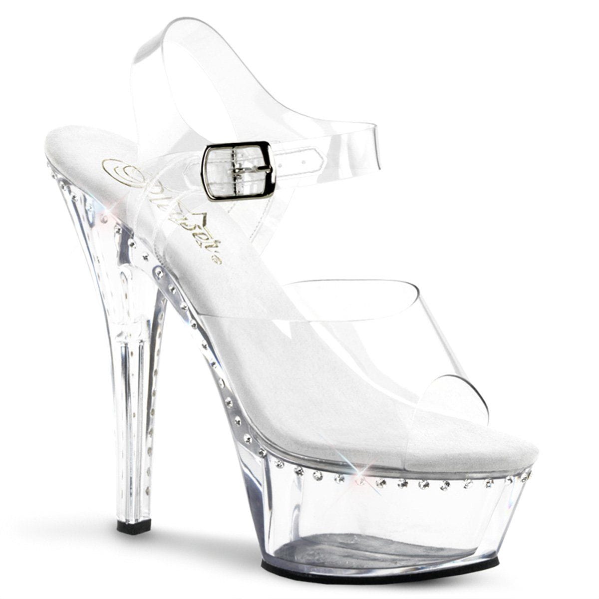 KISS-208LS Clear/Clear Platform Sandal Pleaser US Size (Women's): 5