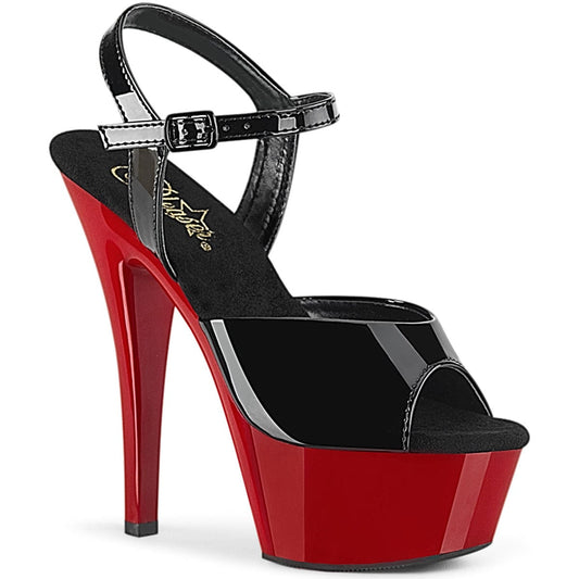 KISS-209 Black Patent/Red Platform Sandal Pleaser US Size (Women's): 5