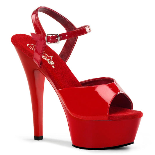 KISS-209 Red Patent/Red Platform Sandal Pleaser US Size (Women's): 5